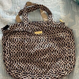 JuJuBe super large everyday lightweight zippered tote bag, nautical collection